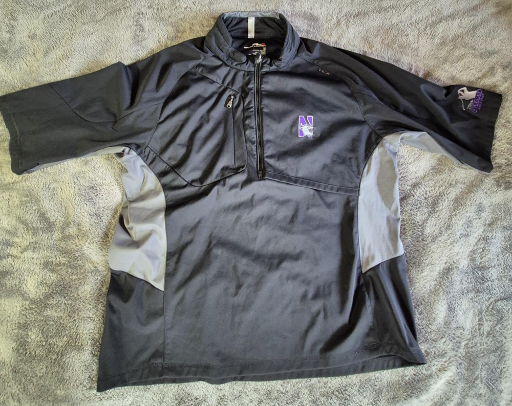 Northwestern Wildcats Pullover Mens Large RLX Ralph Lauren Golf Windbreaker